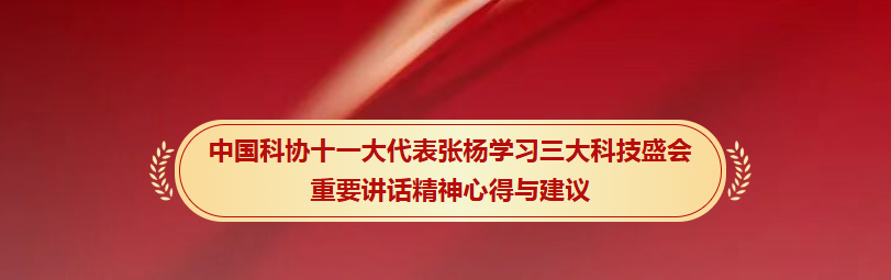 立足青年使命 勇于时代担当——中国科协十一大代表张杨学习三大科技盛会重要讲话精神心得与建议